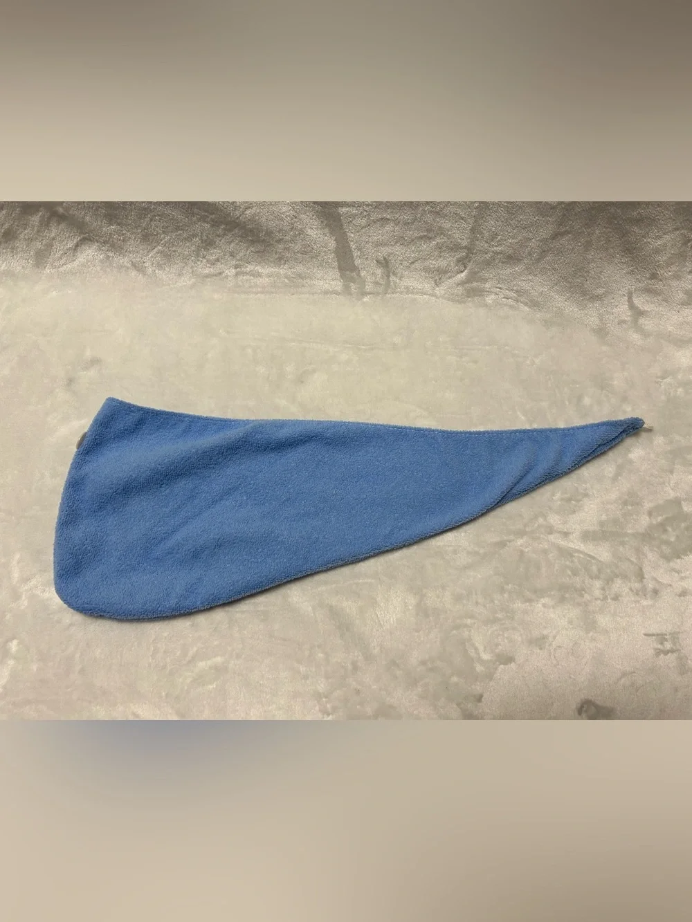 Blue microfiber hair towel wrap
